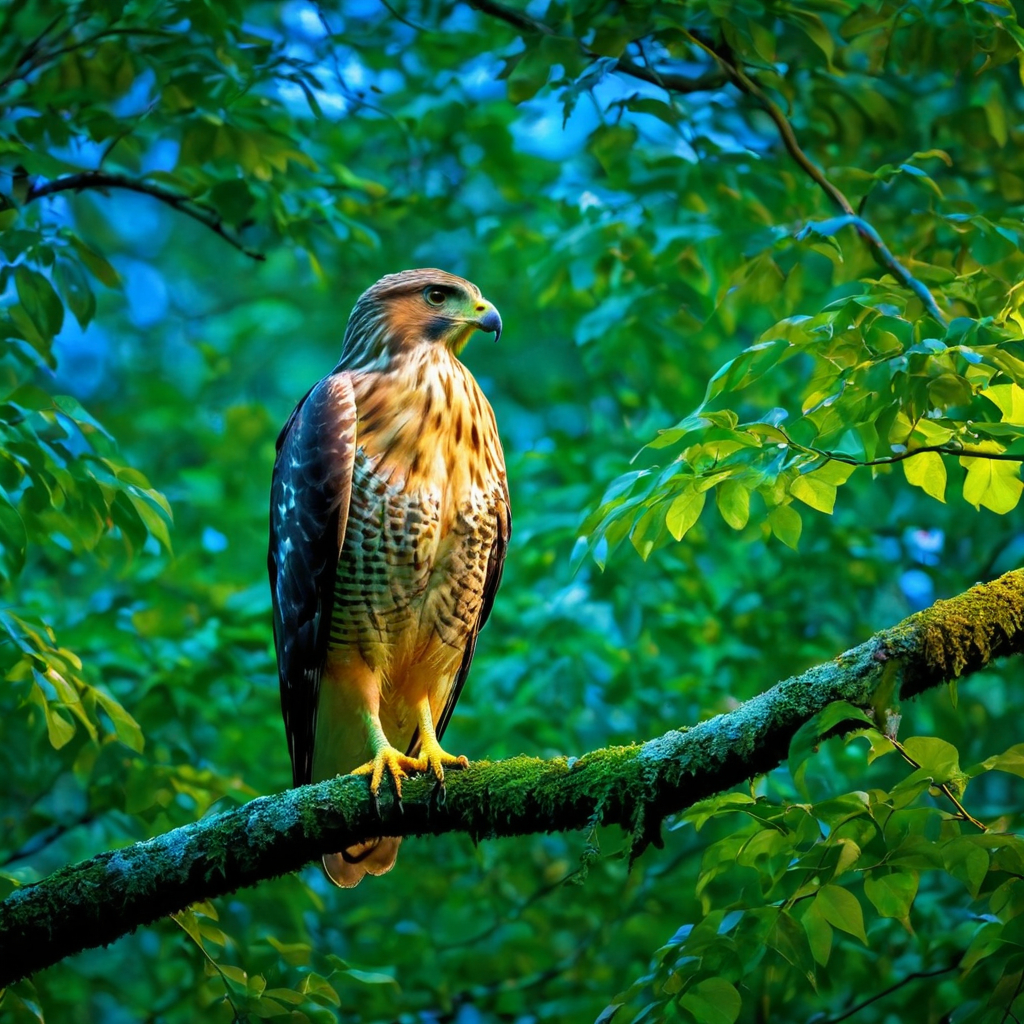 hawk in the forest 2