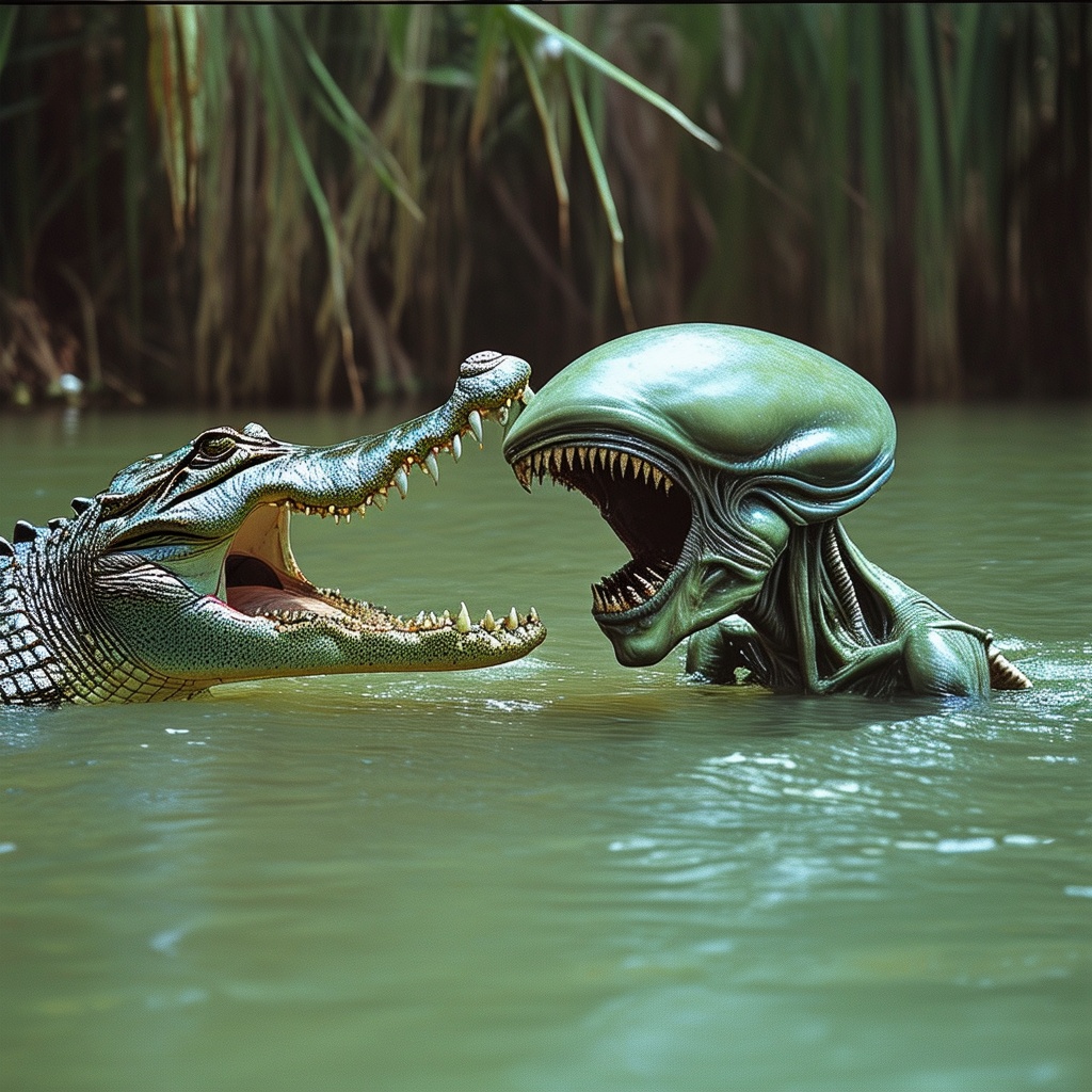 Crocodile and Alien