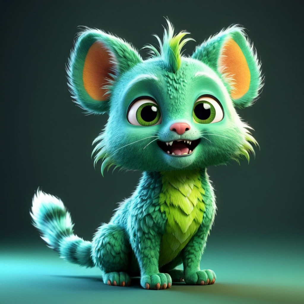 cute green animal