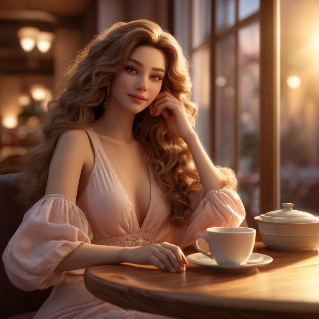 woman drinking coffee