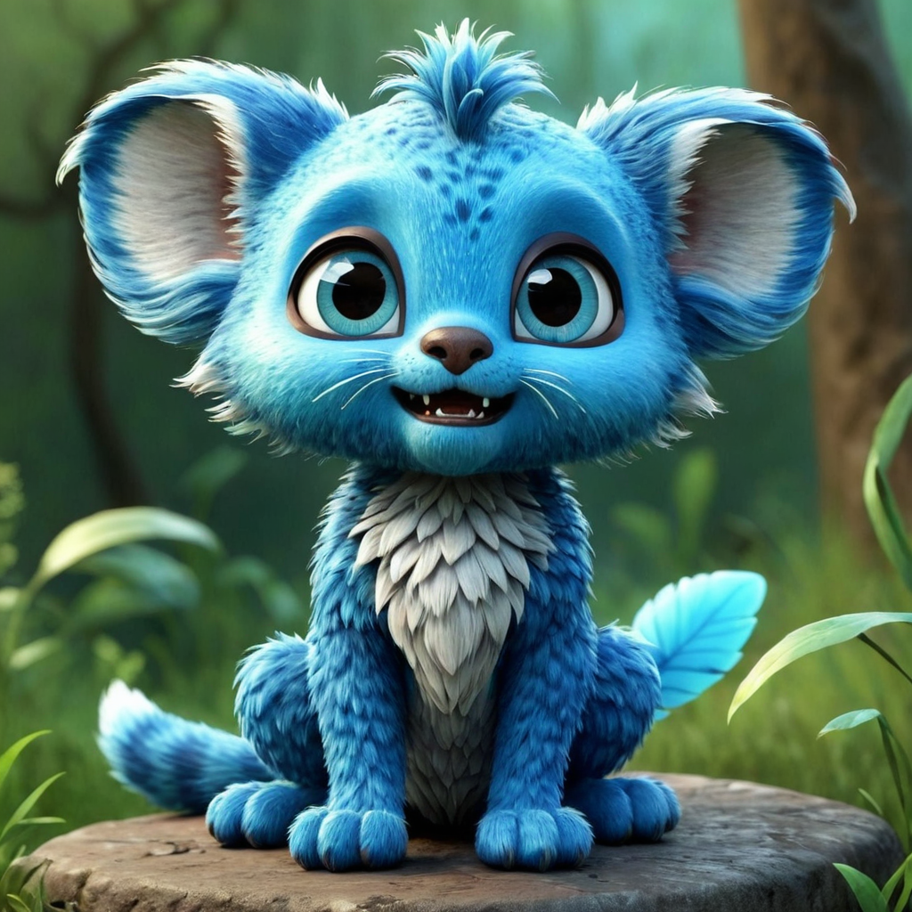 cute blue animal